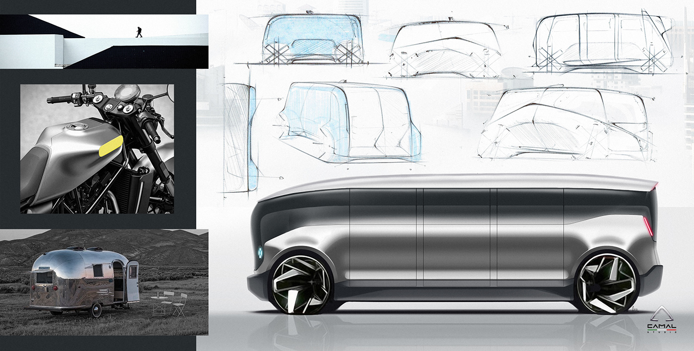 Transportation Design mobility electric bus driverless car design concept italian design cabibus Sweden