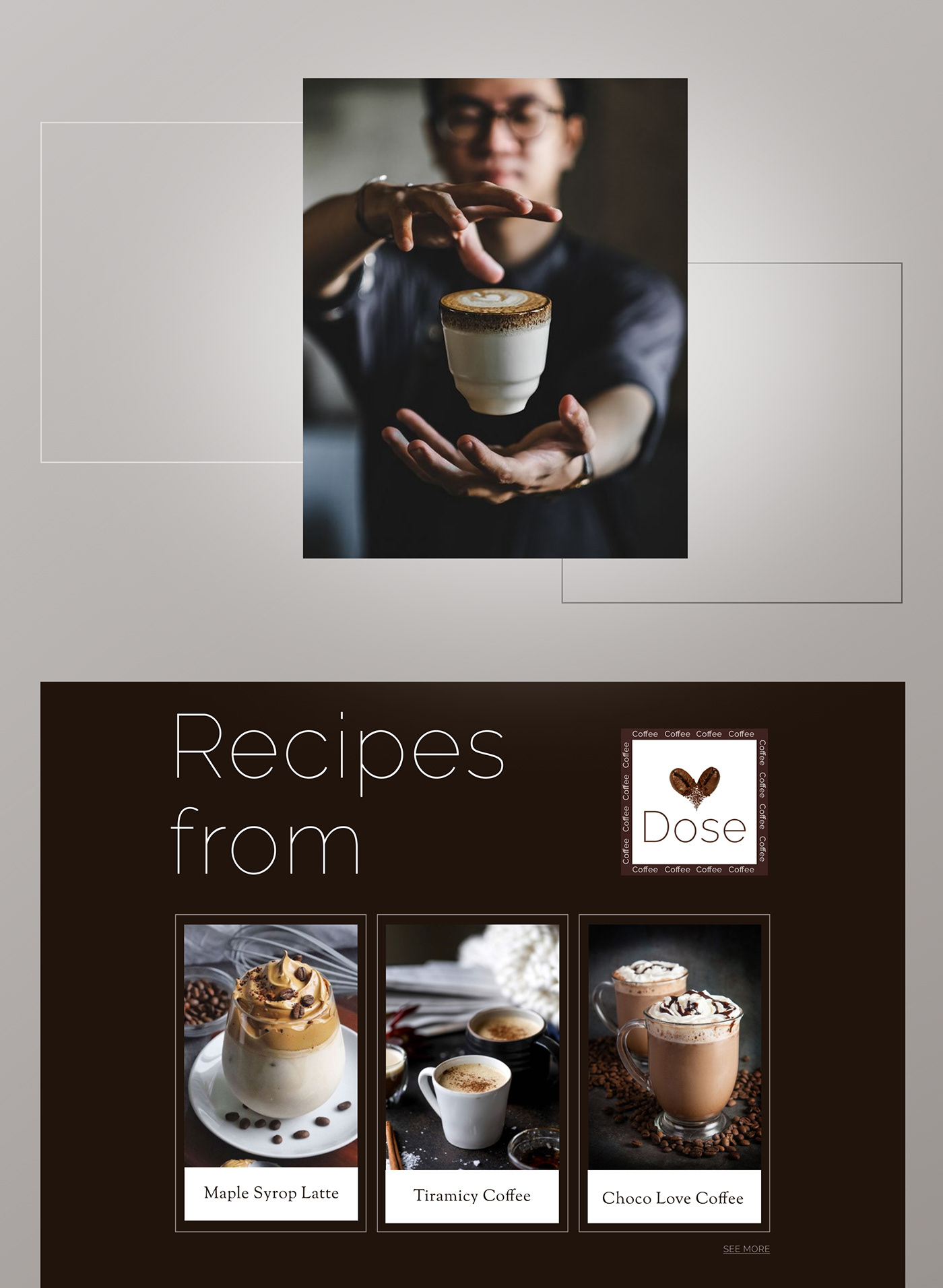 landing page UI/UX user interface Web Design  Website app design coffee shop design Food  landing page design