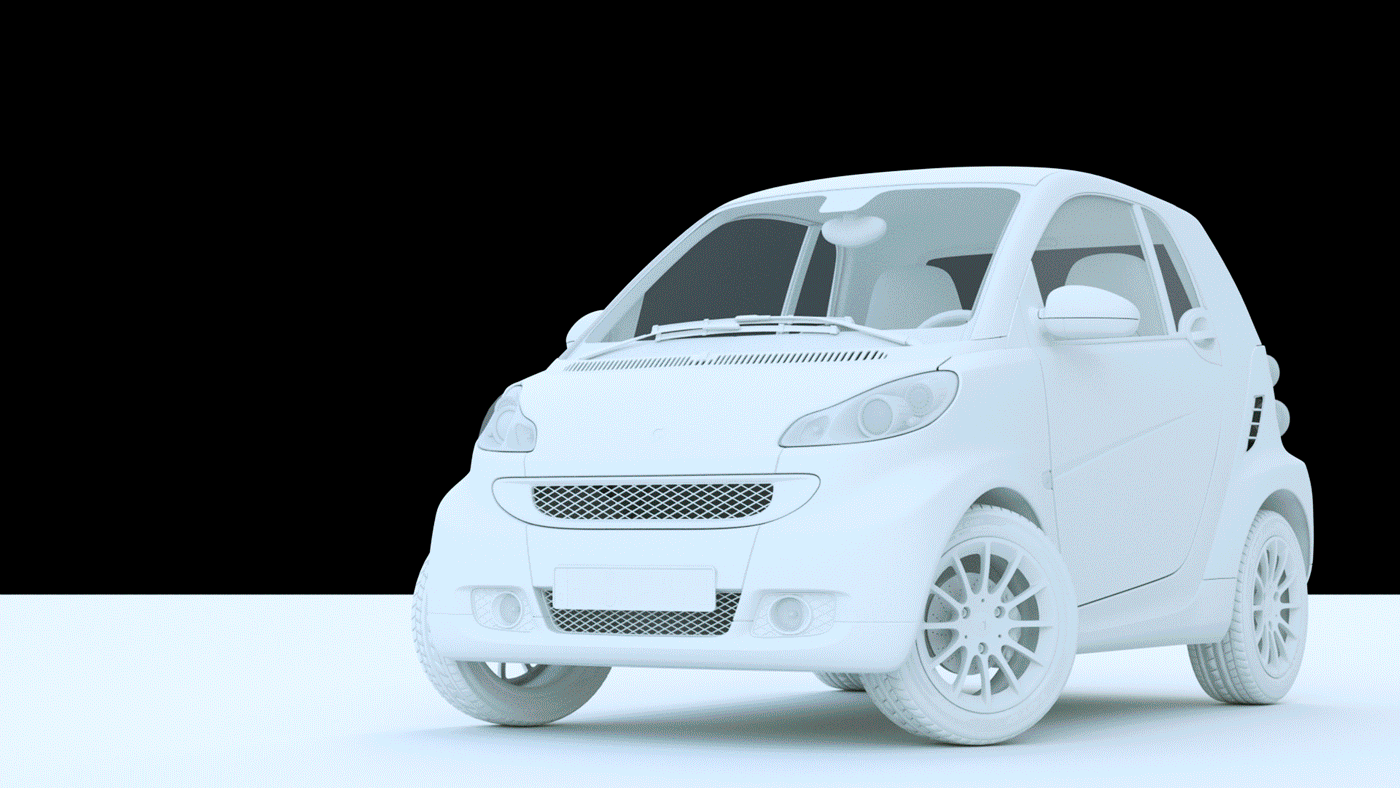 Smart fortwo cinema 4d Octane Render automotive   car rendering