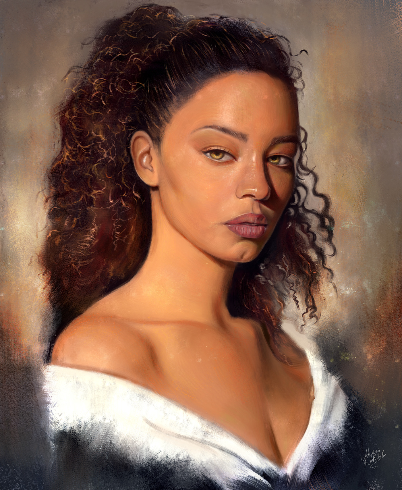 portrait girl art digitalpainting painting   Drawing  digitalart face african eyes