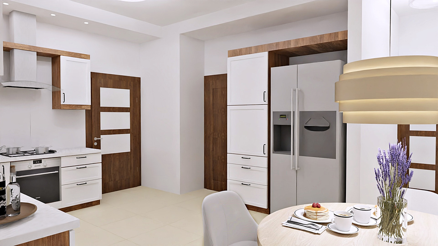 kitchen design Interior architecture Render visualization interior design  designer