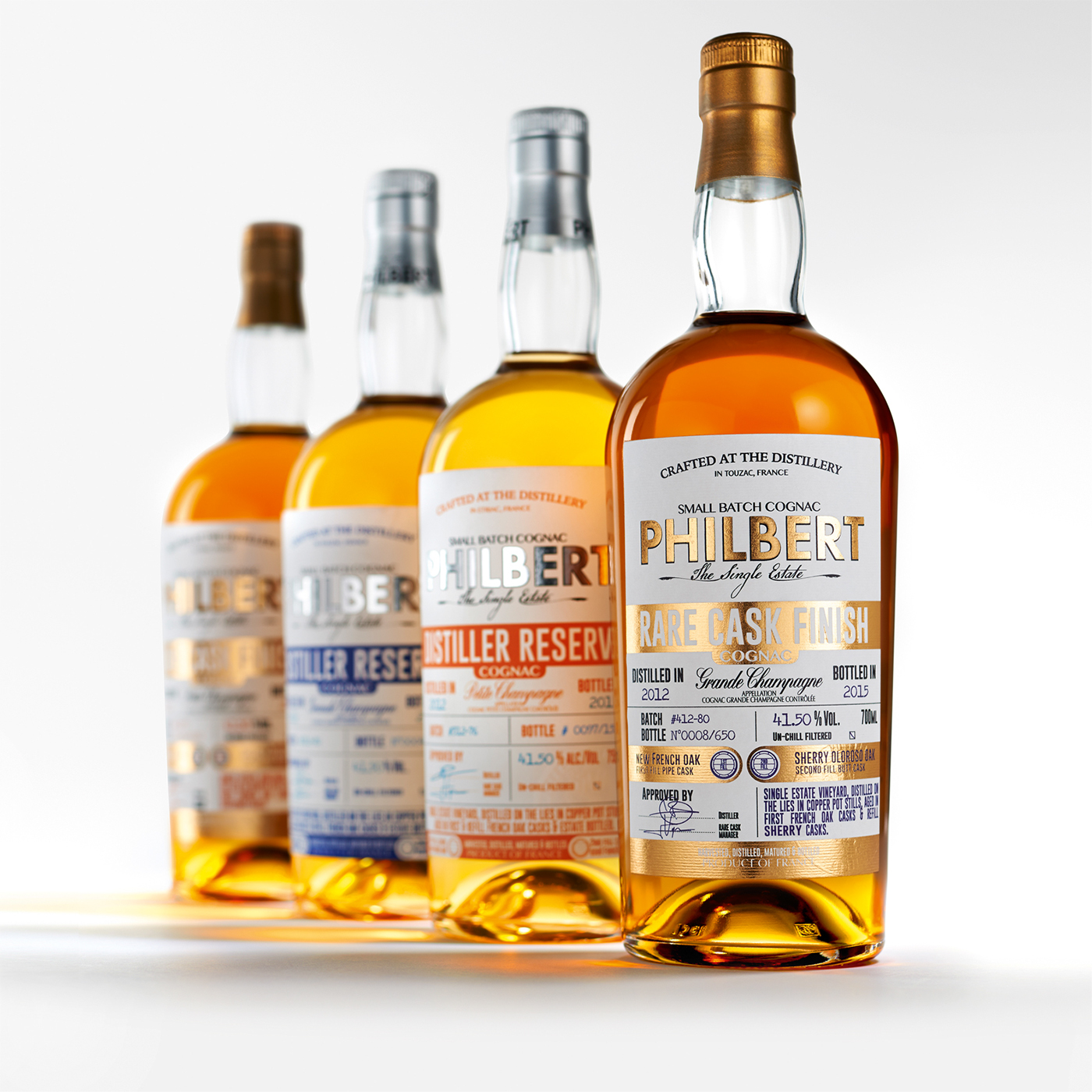 Cognac Philbert branding  Packaging Cask finish Distiller reserve Whisky