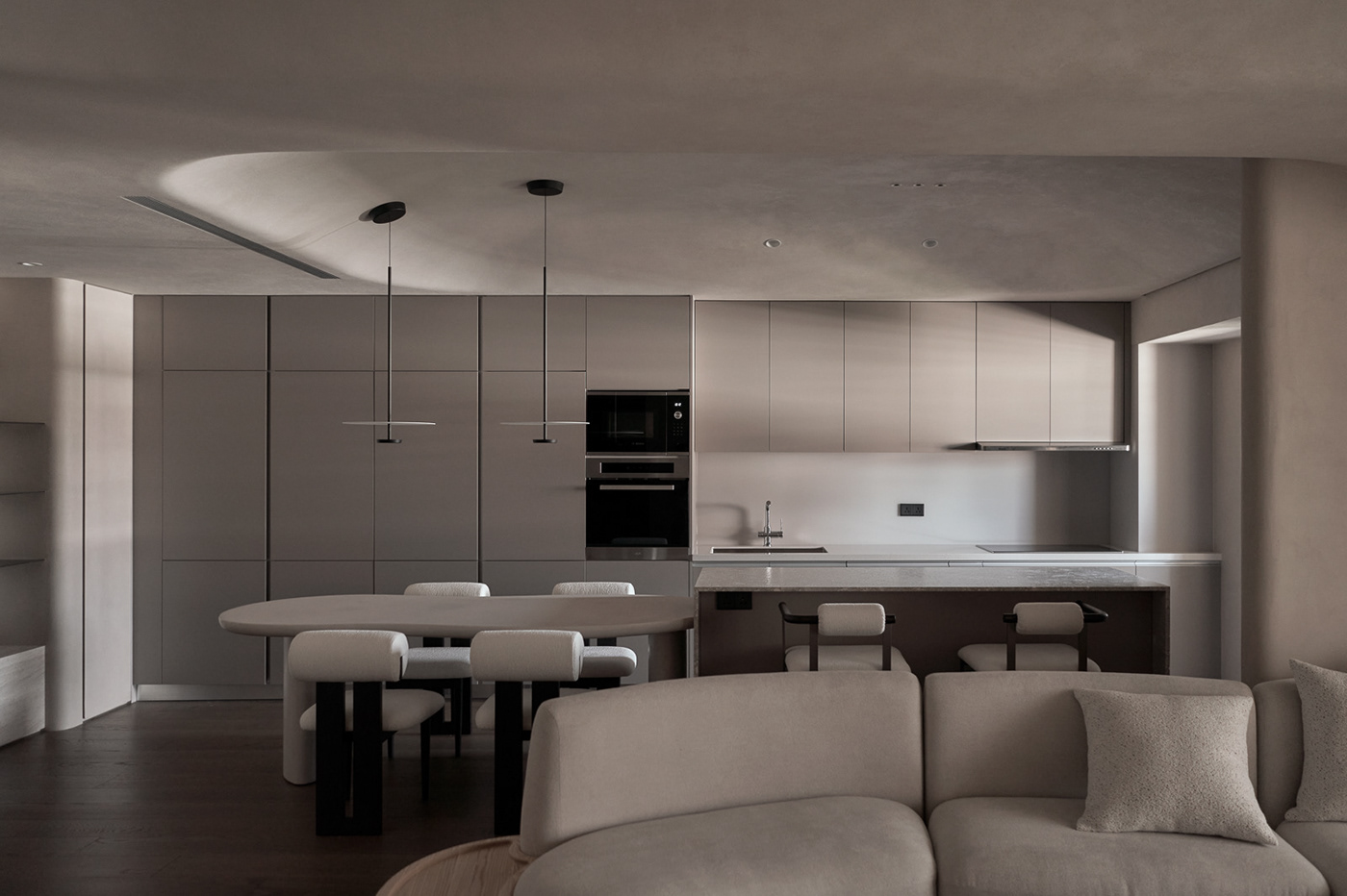 apartment architectural architecture artwork dining room Interior interior design  minimal minimaldesign modern
