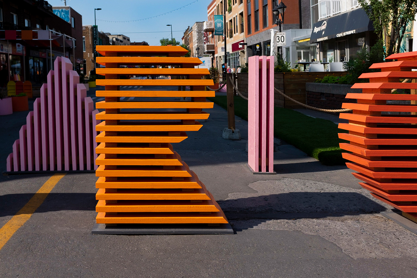 3D installation lettering Ontario Outdoor Promenade Street typography   walk