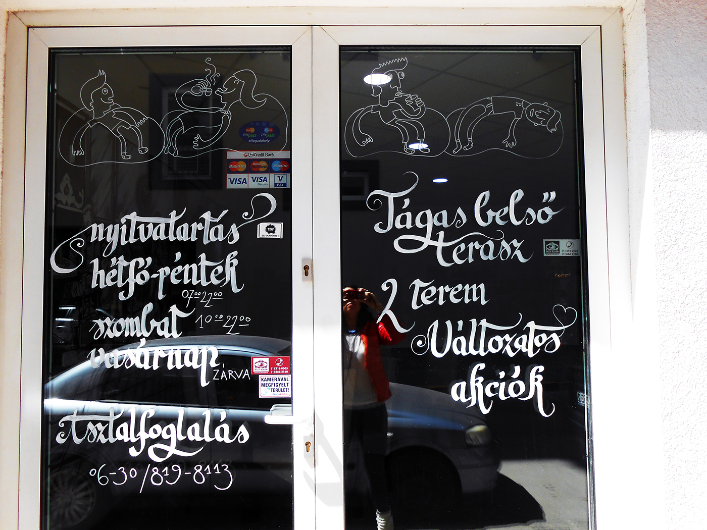 Calligraphy   Handlettering ILLUSTRATION  window pane frontage window cafe decorate window decorate cafe shop