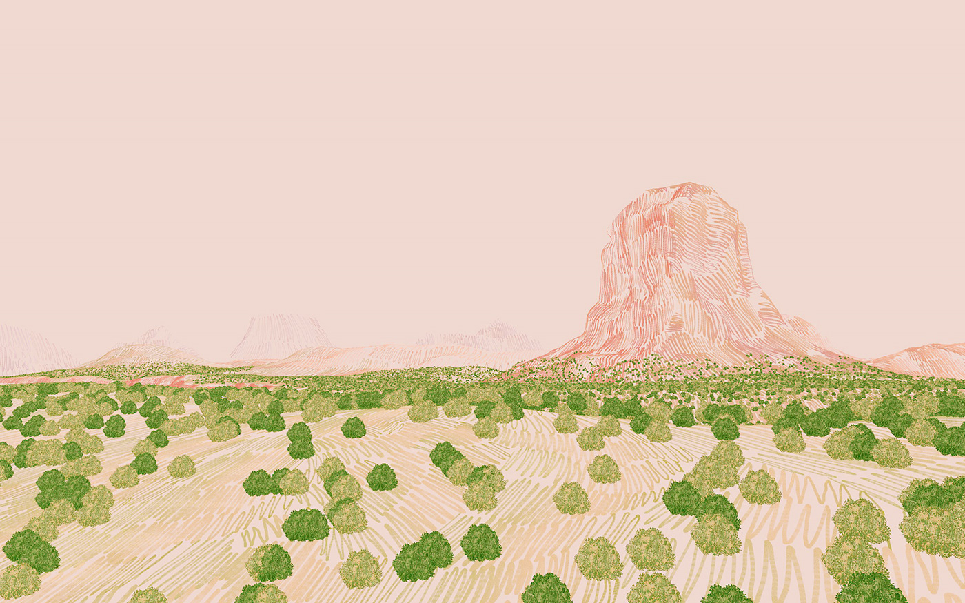 ILLUSTRATION  Digital Art  sketch Drawing  concept art desert arizona new mexico Mojave desert