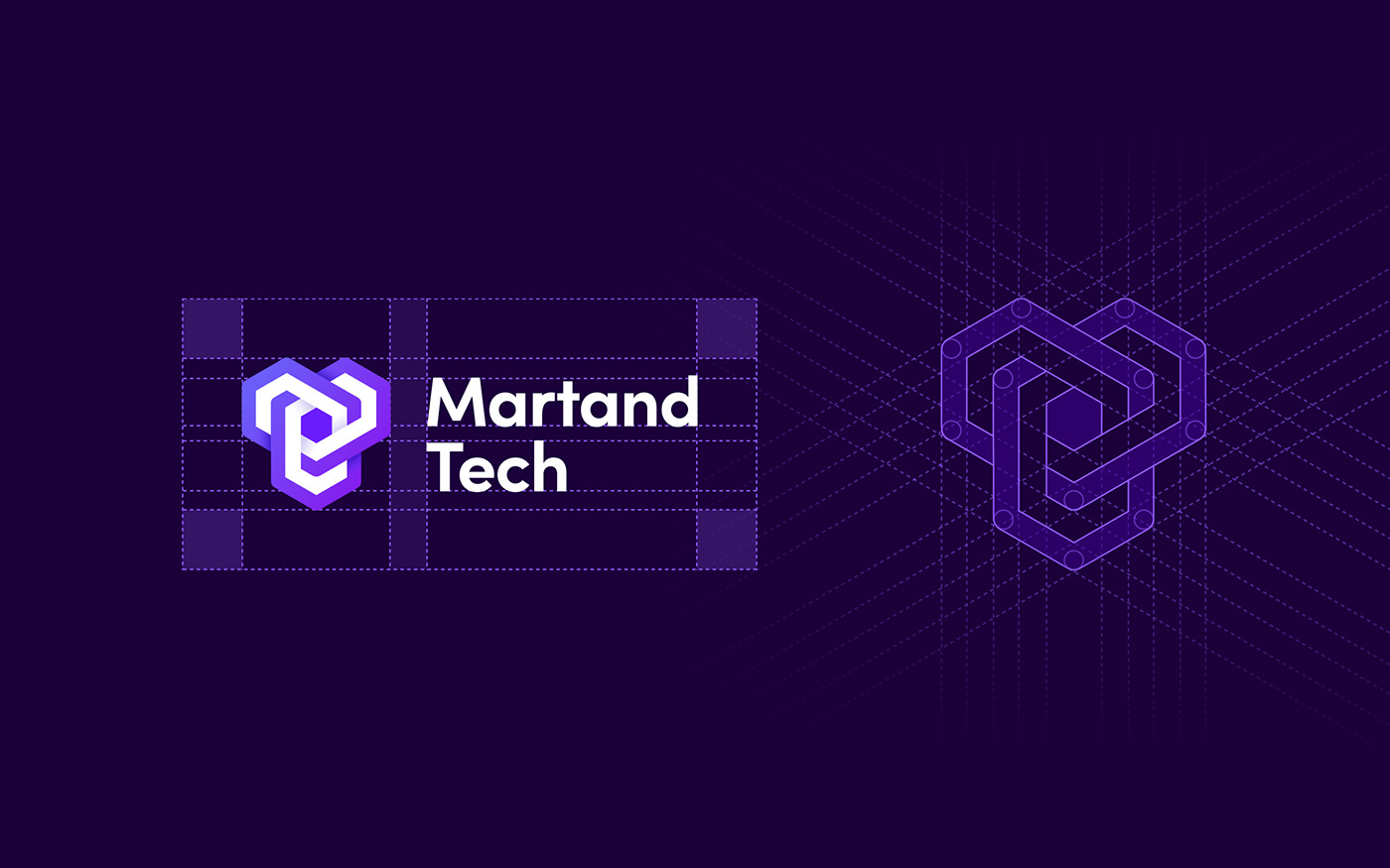 brand identity branding  logo Logo Design martand tech monogram software Technology abstract IT