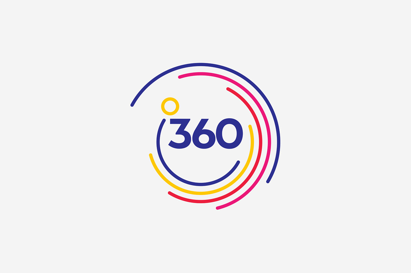 circle line logo 360 degrees round design degree Tech logo branding  company logo