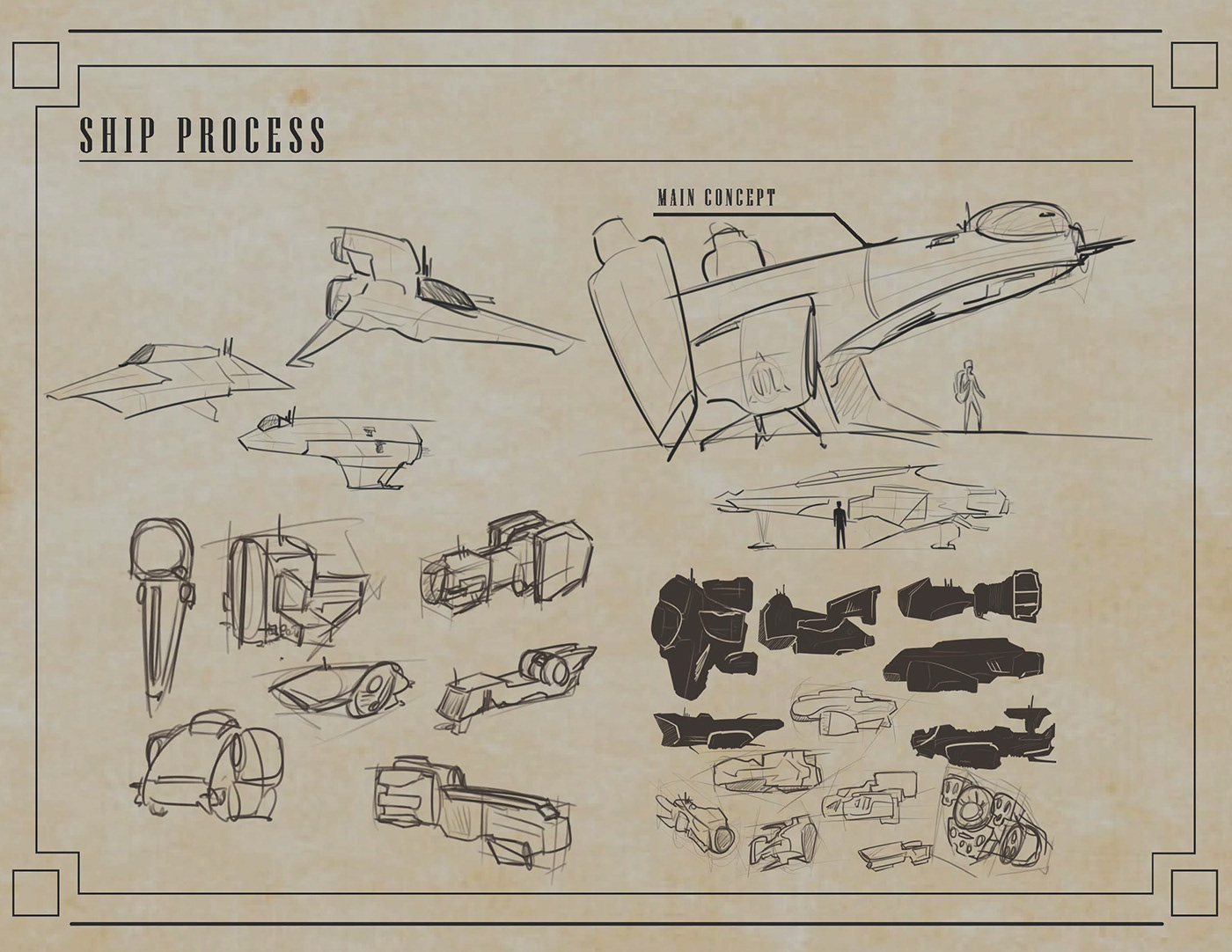 video game concept art Character design  digital illustration sketch ship design weapon design