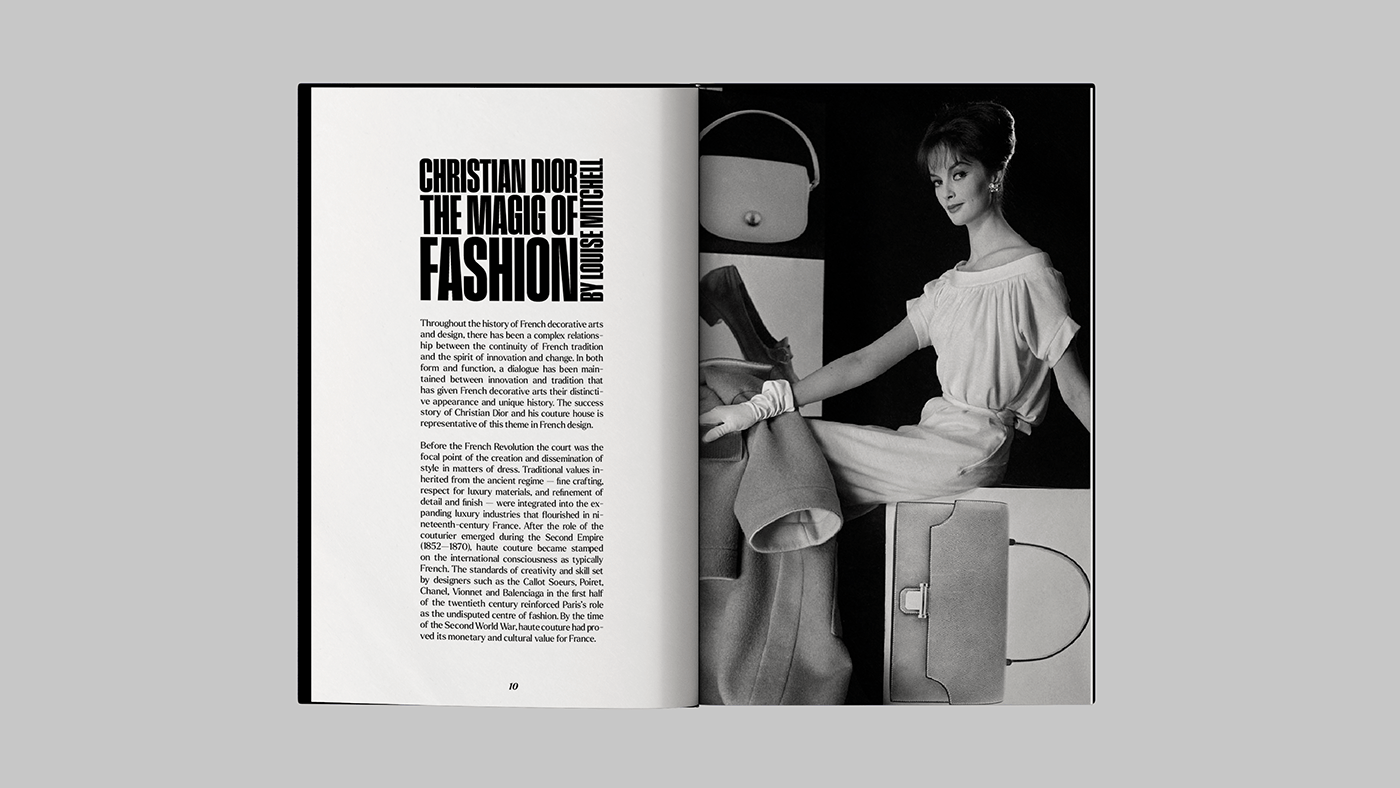 editorial book cover book design editorial fashion book InDesign magazine Dior fashiion design fashion editorial
