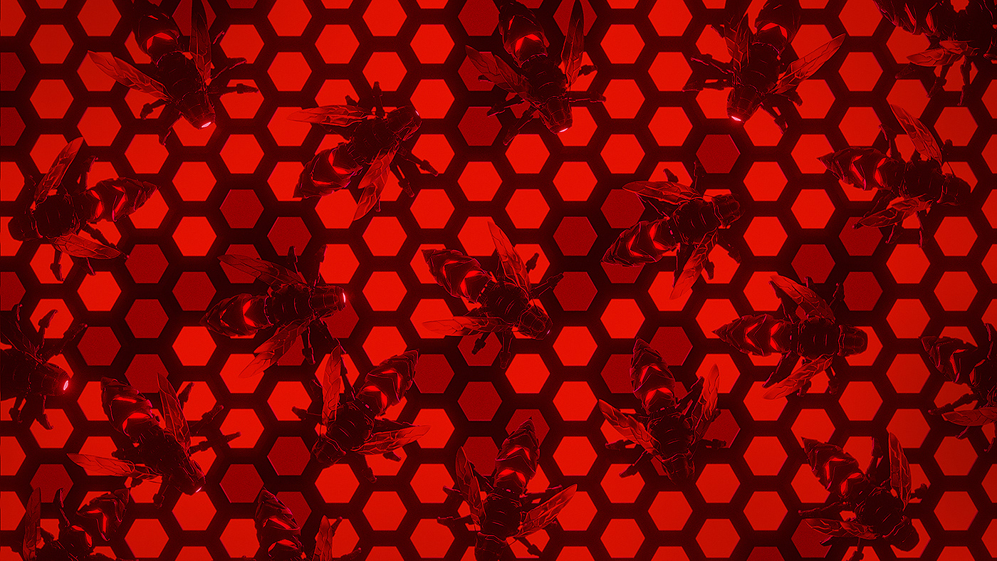 hive bee robot set design tech music edm techno