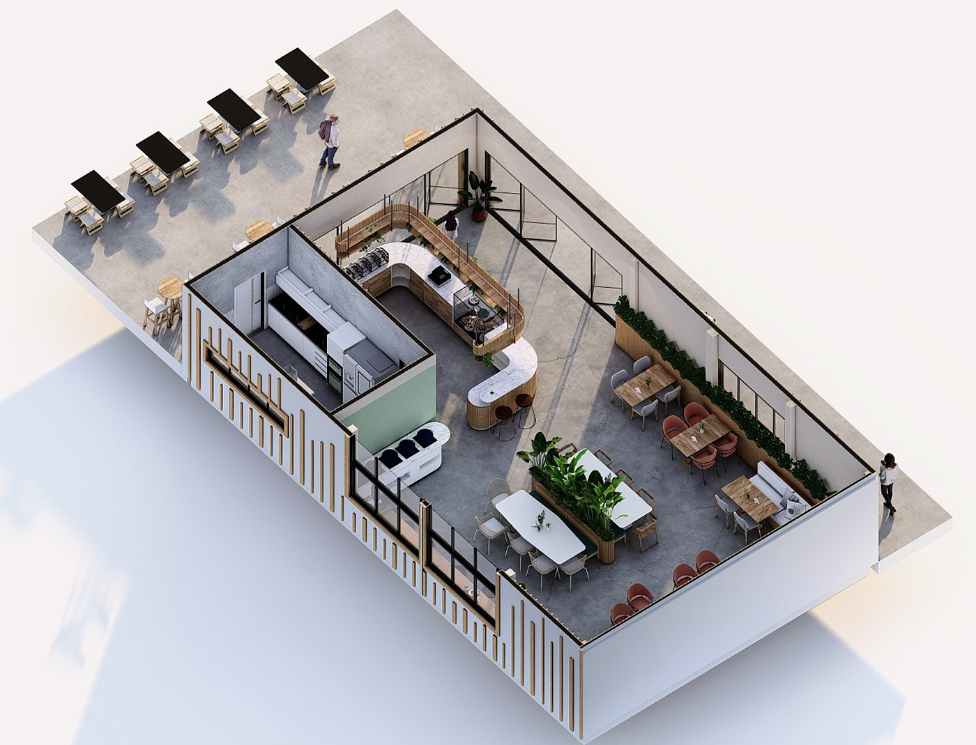 architecture biofilic design cafe Coffee Interior interior design  Project restaurant lumion visualization
