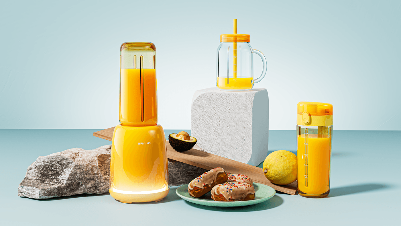 orange juice industrial design  product design  3D rendering home appliances kitchen Juicer