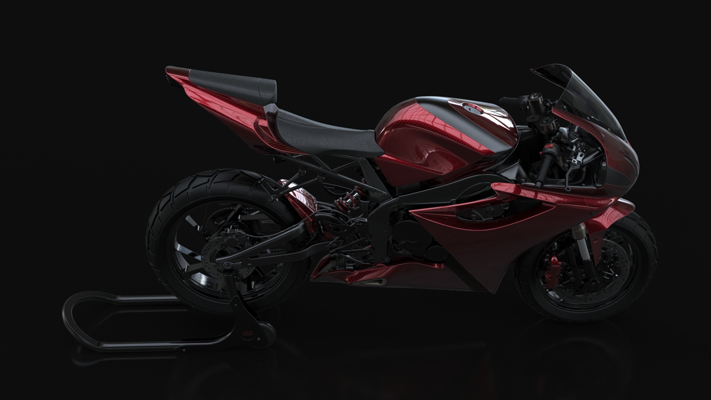 daytona Bike speed moto design 3dmax CGI modeling concept burovart