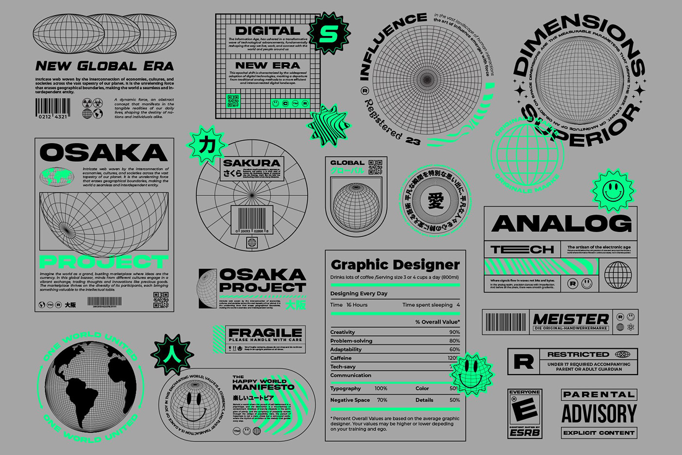 Retro futuristic Cyberpunk Digital Art  Graphic Designer FUTURISM Brutalism minimal Logo Design visual identity