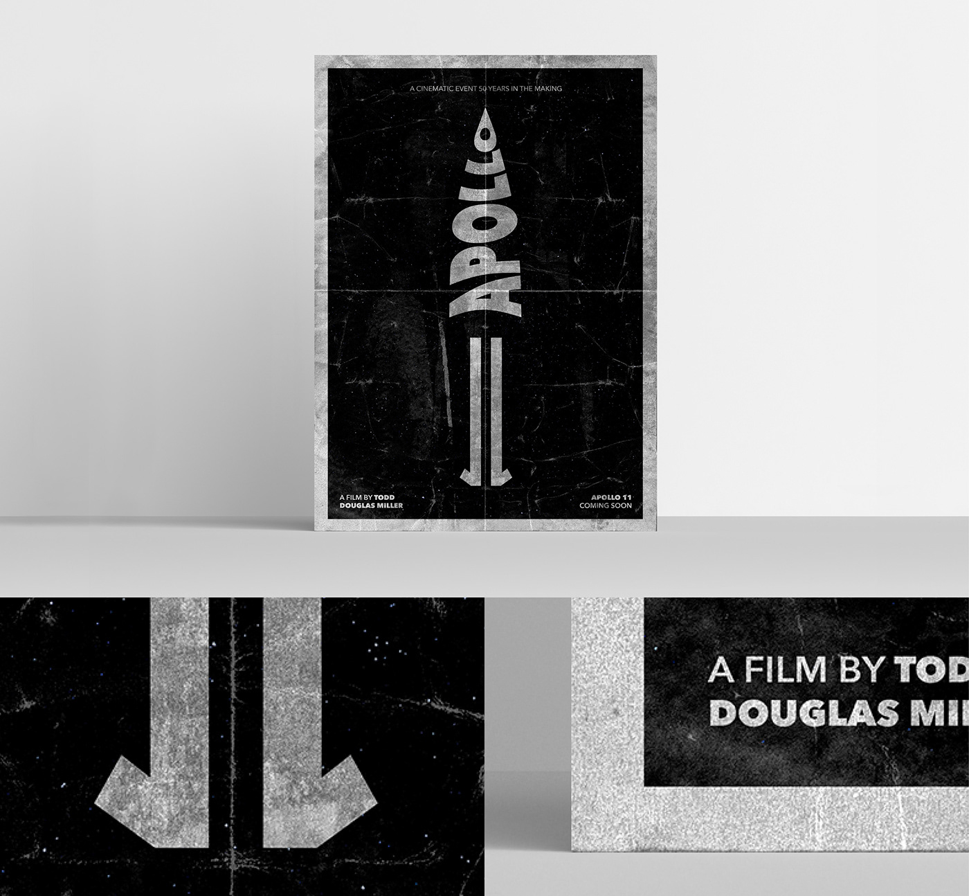 Apollo Space  typografie movie theater  poster design dark