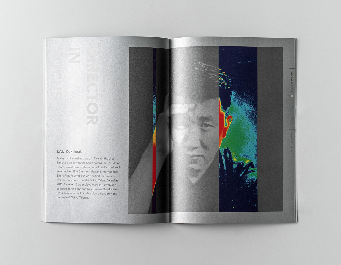 Catalogue documentaries Flim print design  thermal camera typography  