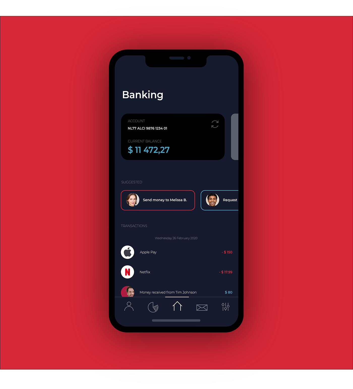 app Bank banking concept modern UI