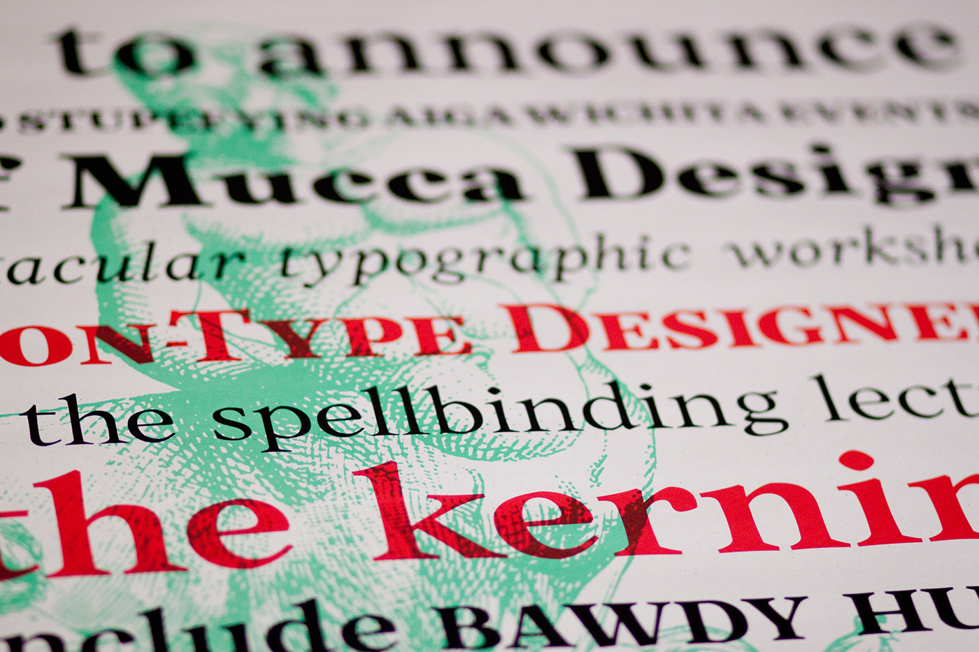poster custom typography aiga Matteo Bologna liminal Typeface  centaur type type design font