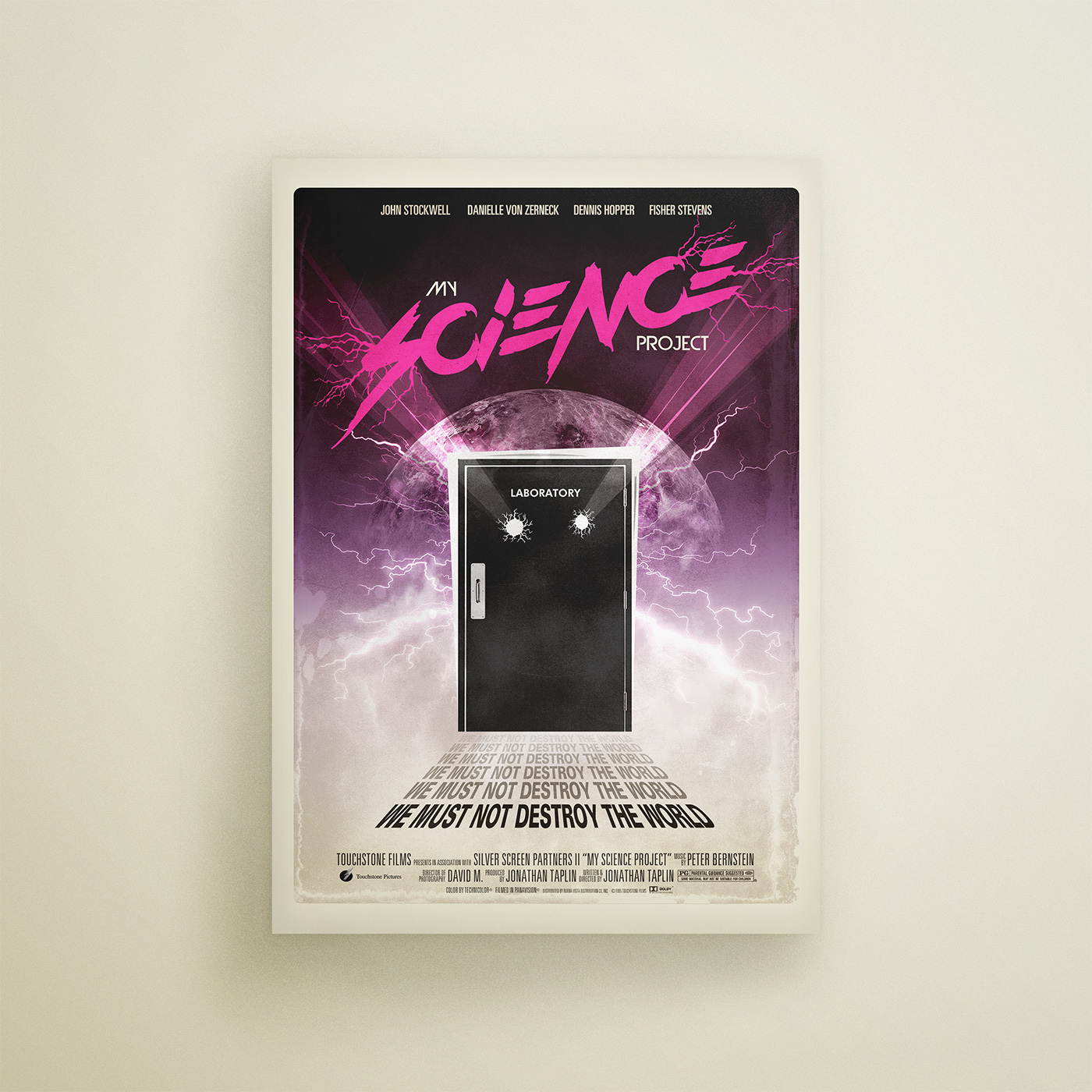 movie poster Retro my science project 80s typography   sci-fi