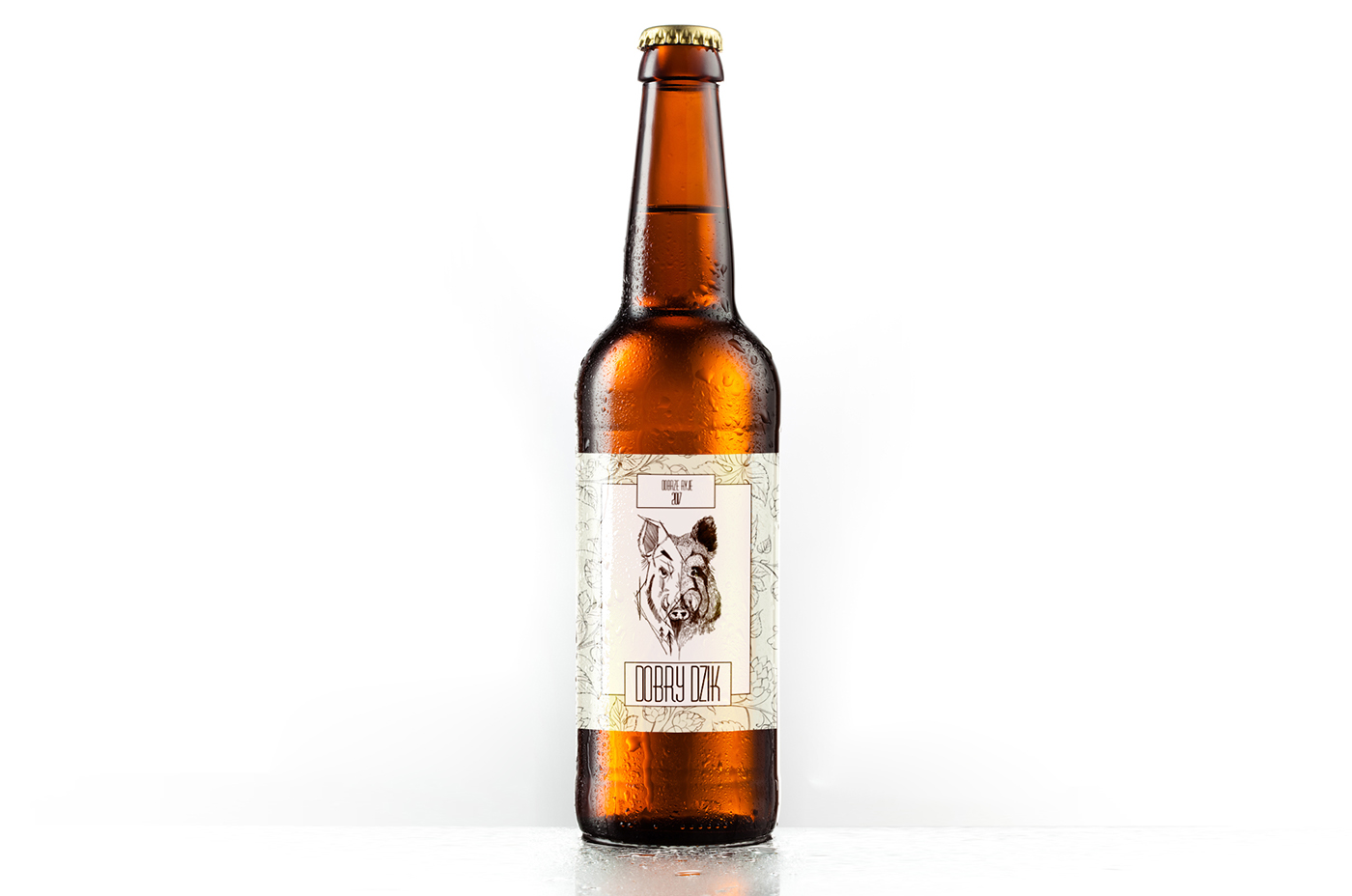 beer Label branding  design bottle Mockup homebrew