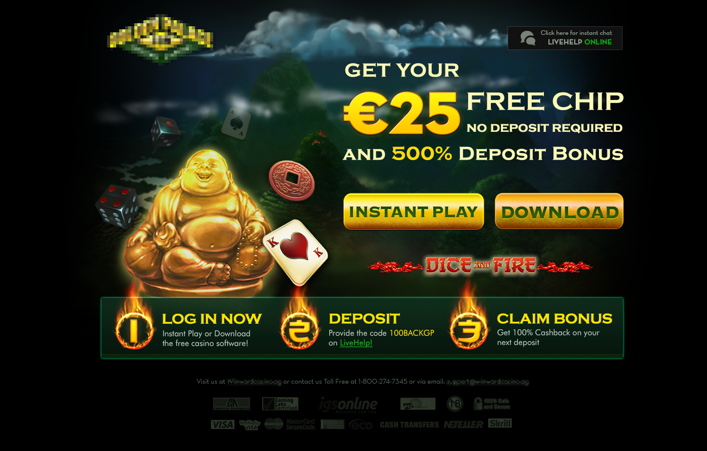 casino landing page chips slot Games transylvania forest budha diablo Bonus Promotion add