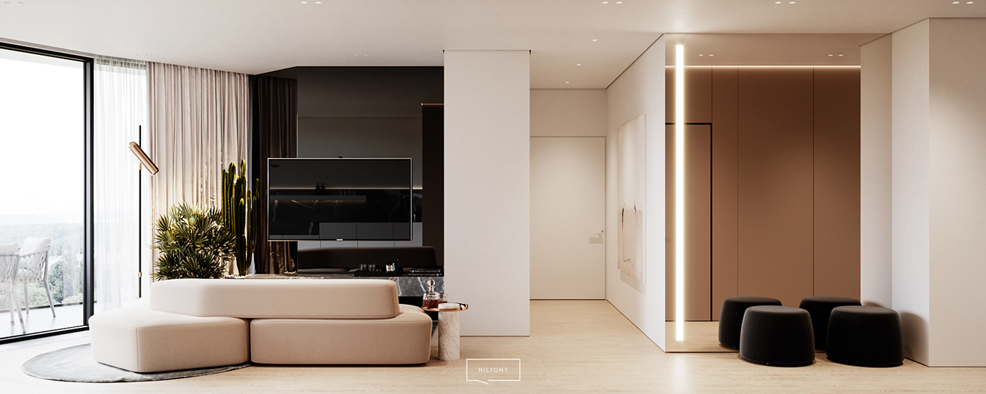Interior design apartment showroom taryan hilight