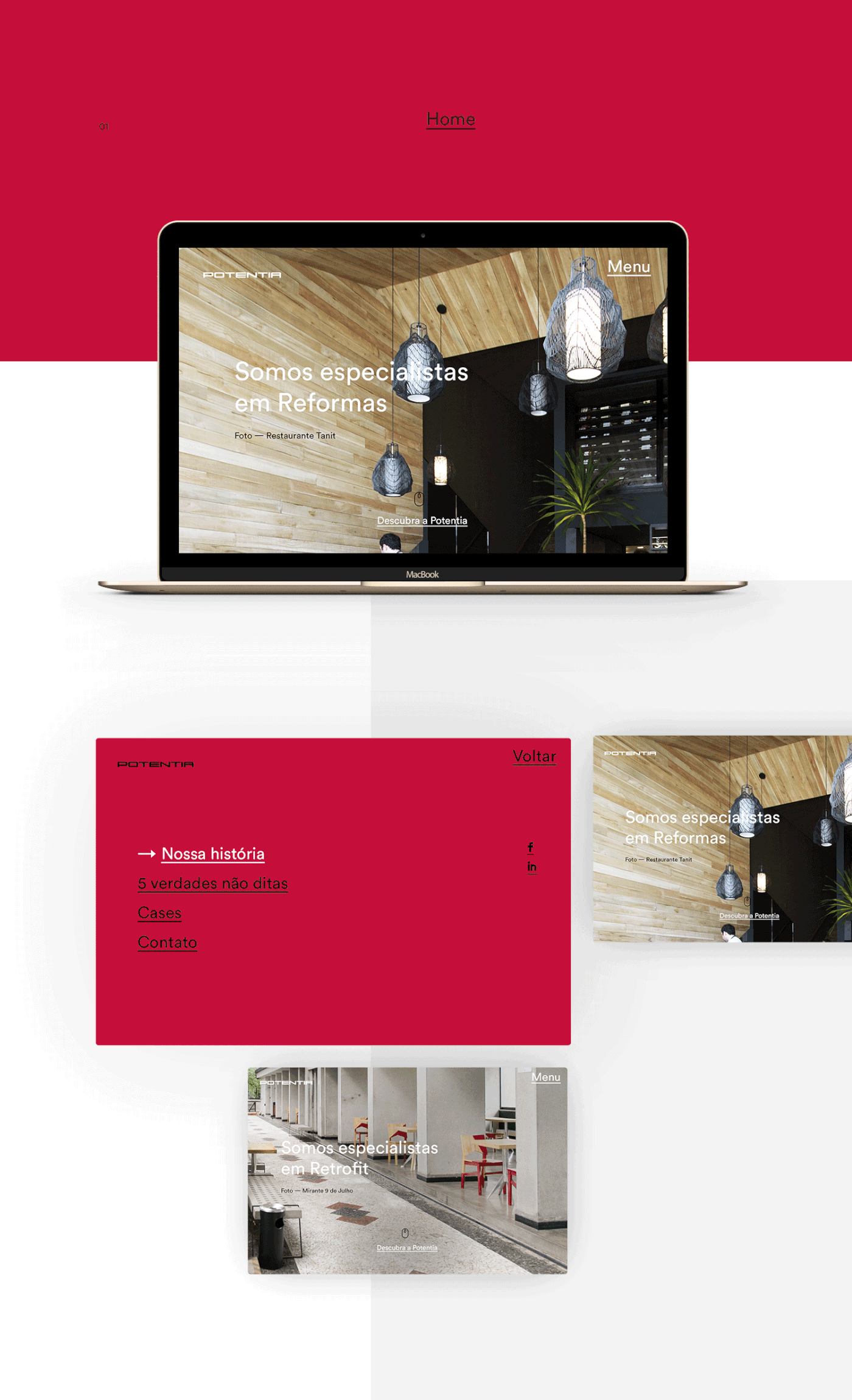 construction Webdesign Web Layout architecture red modernist