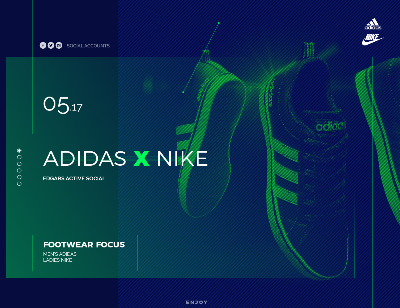 footwear social twitter instagram Nike adidas