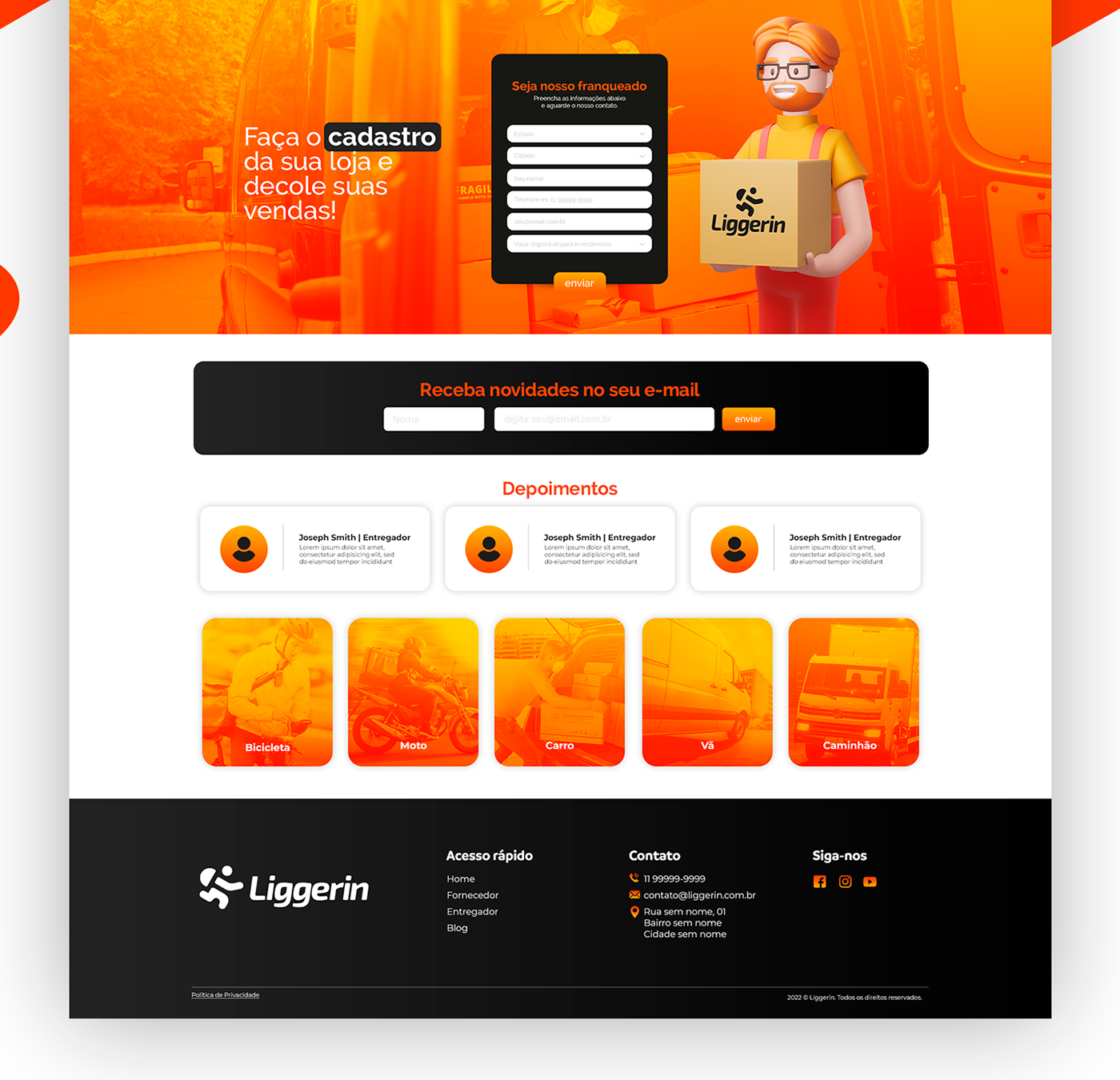 agencia delivery design designer entrega excelence landing page marca site Website