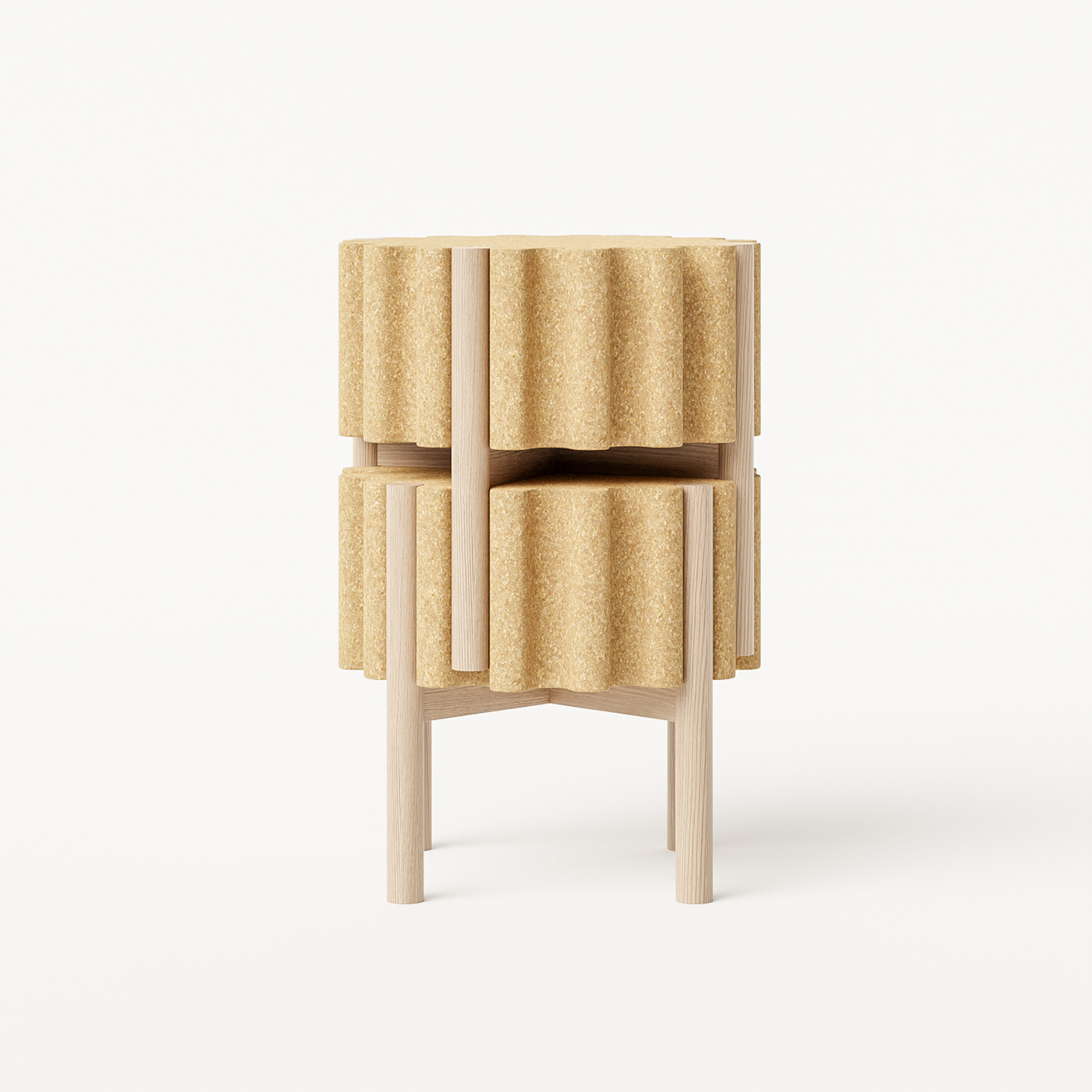 Cork Stool design furniture minimal design product design  stool Stool Design wood stool