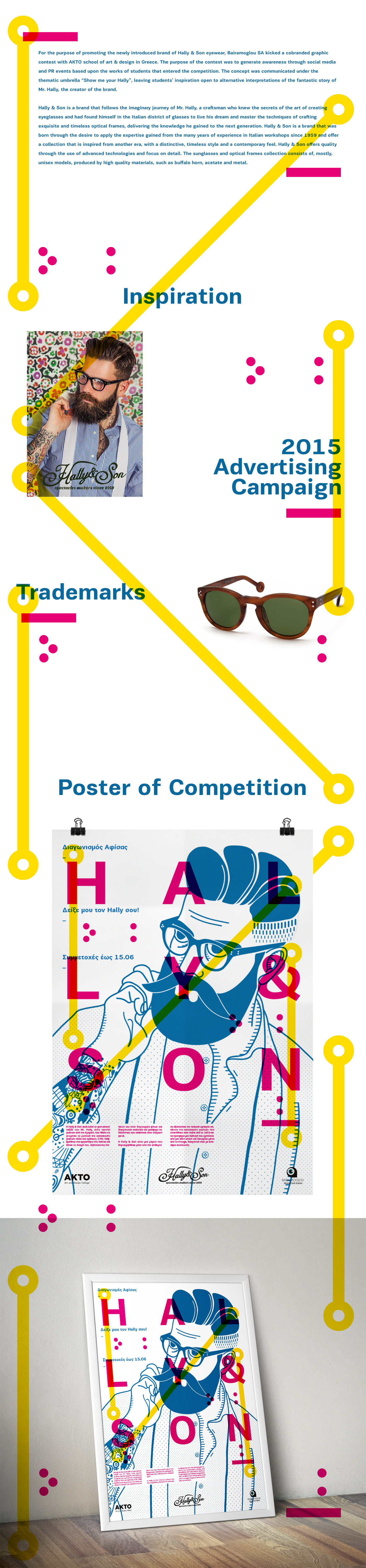 poster design typo Sunglasses Competition contest hally&son eyewear art pantone Character illustrations grid gallery print