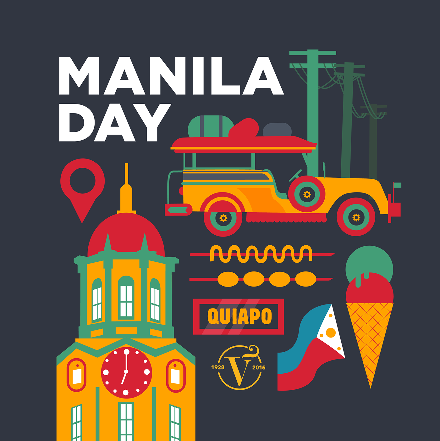 Holiday the varsitarian Bonifacio Day jose rizal Mama MAry vector ILLUSTRATION  University of Santo philippines