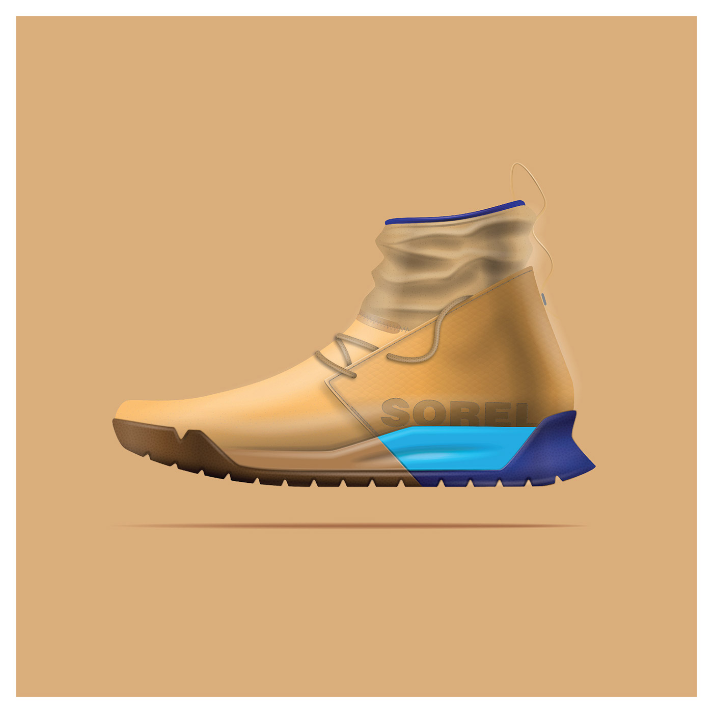 sorel boot design sketch shoes