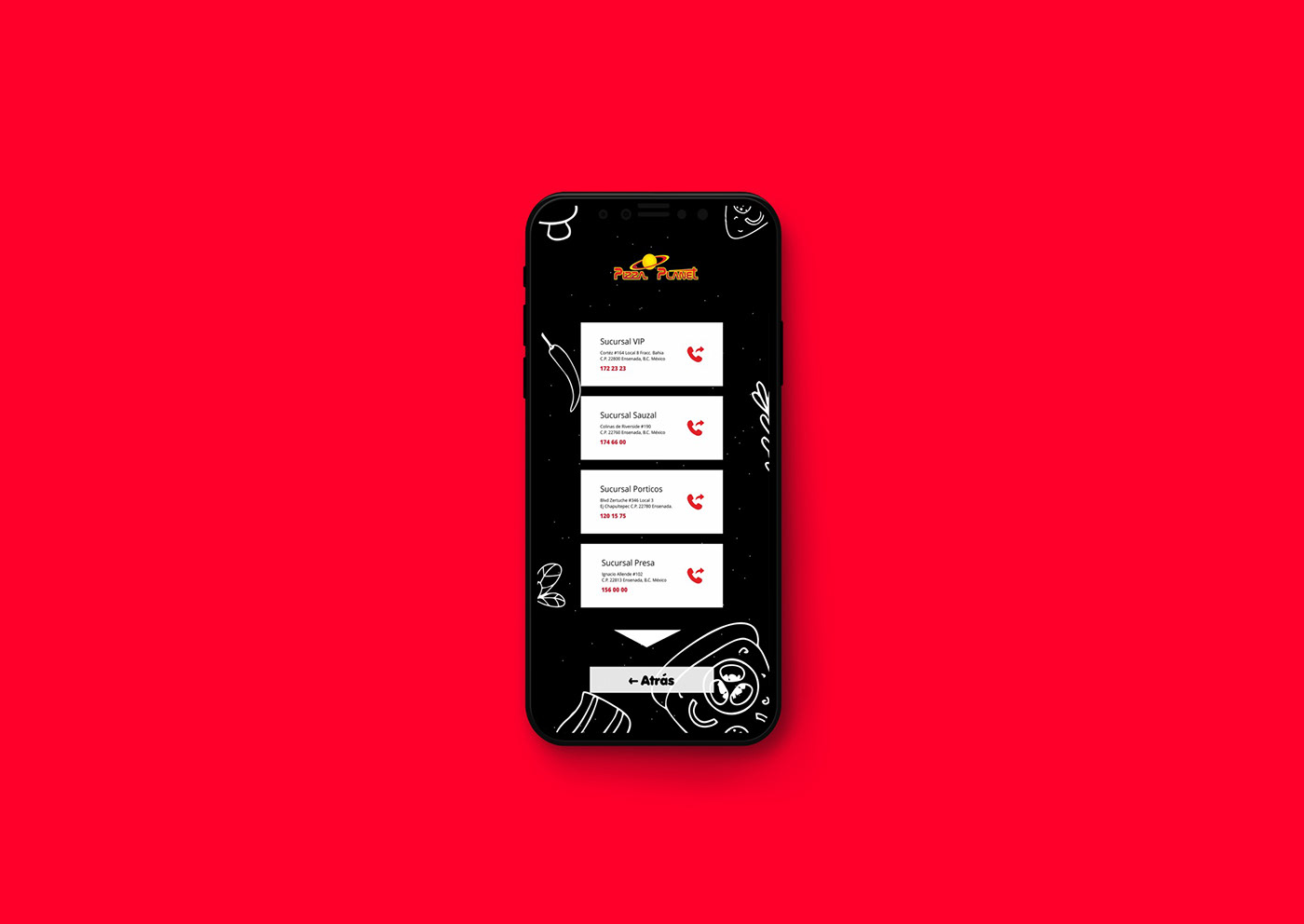 app Pizza apple android Ensenada diseño mexico marketing  