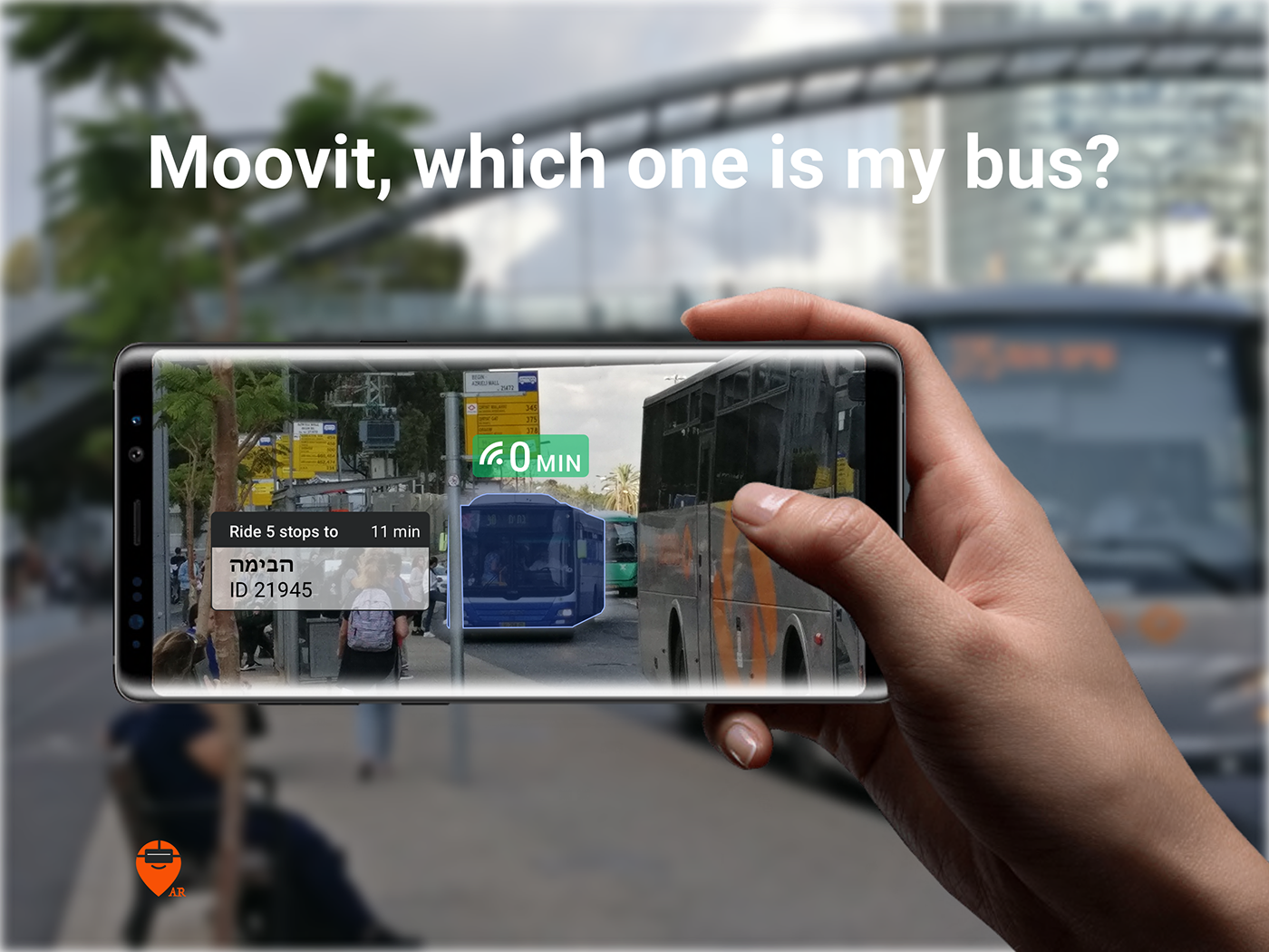 public transport Travel augmented reality bus UI/UX AR Mobile moovit schedule ETA navigation