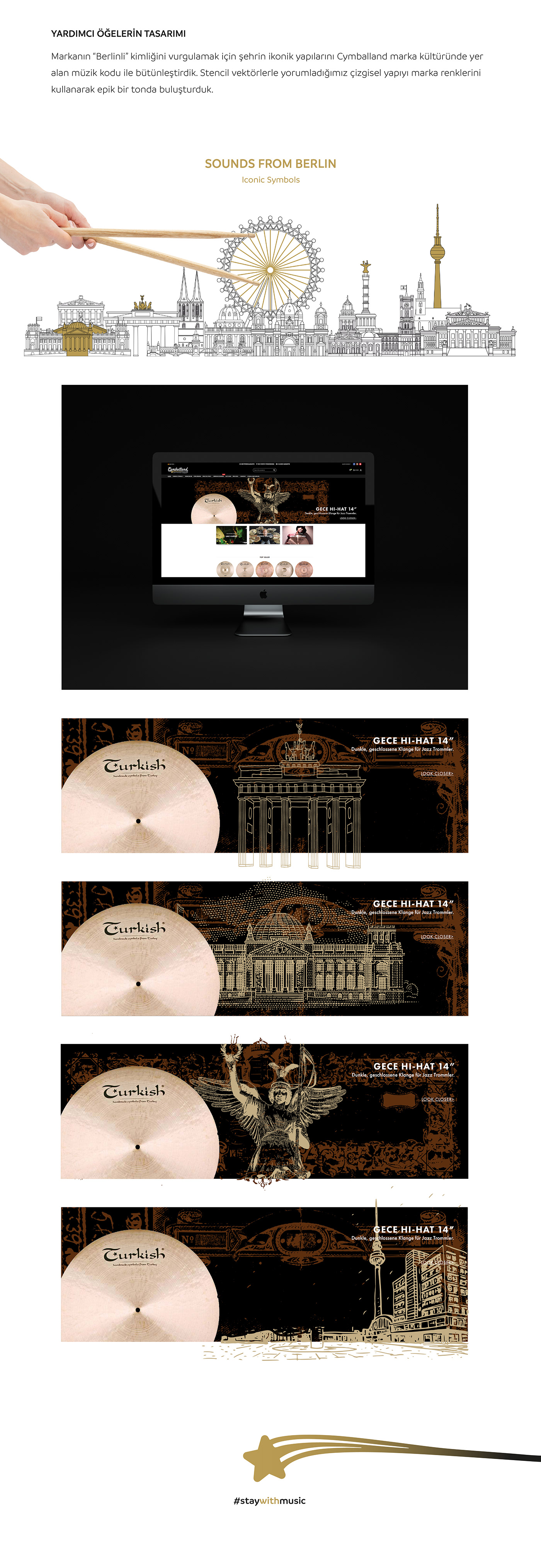 berlin branding  Cymbals Dynamic graphic design  logo music redesign Web Banner