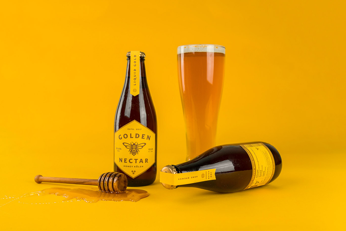 beer Packaging branding  Photography  typography   logo design honey bees labels