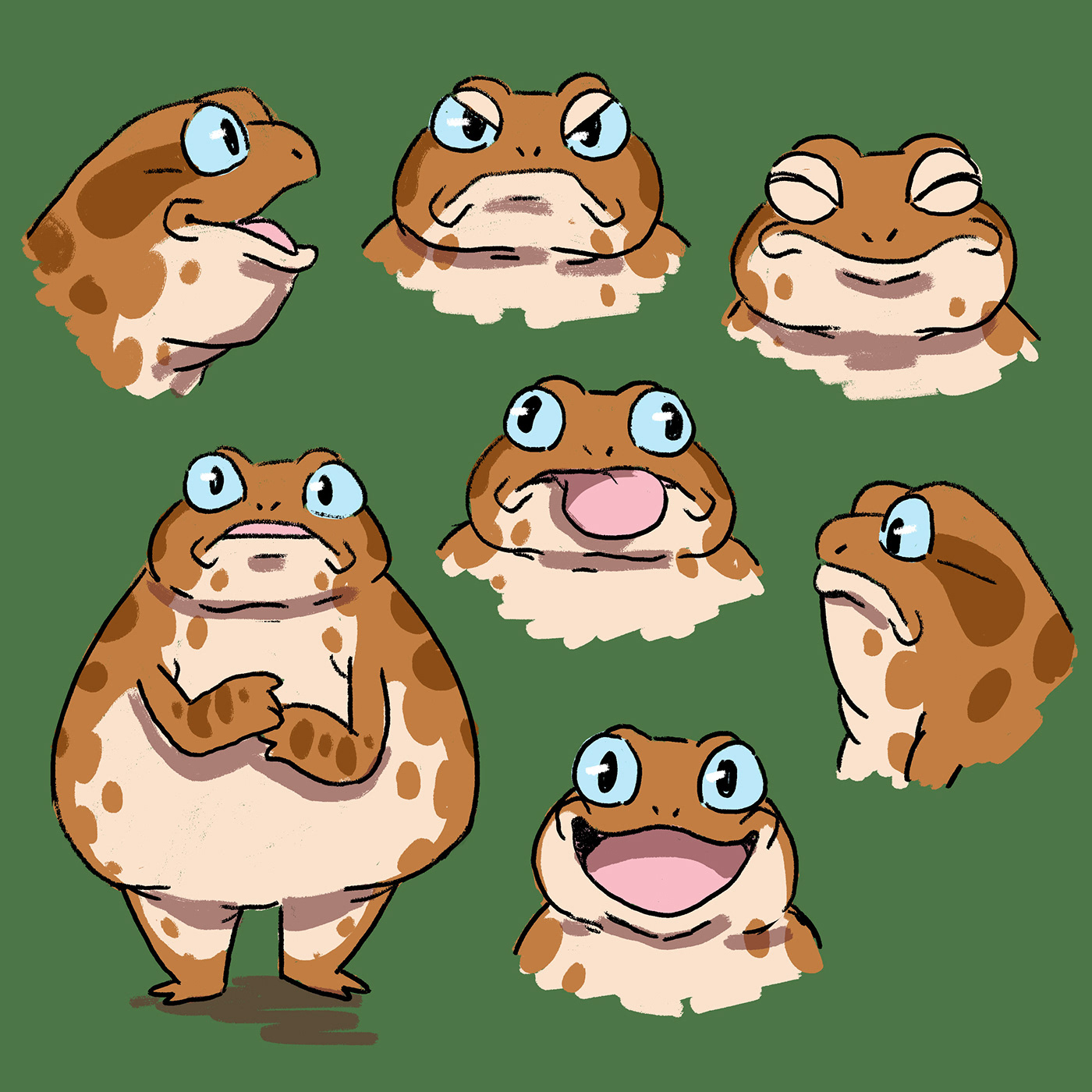 cartoon characters frog sketchbook