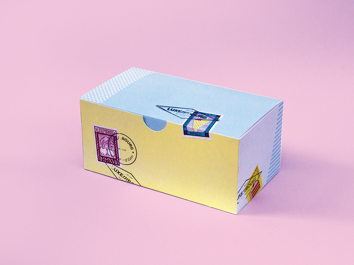 Packaging ice-cream cakes stamp poster visual identity Sweets