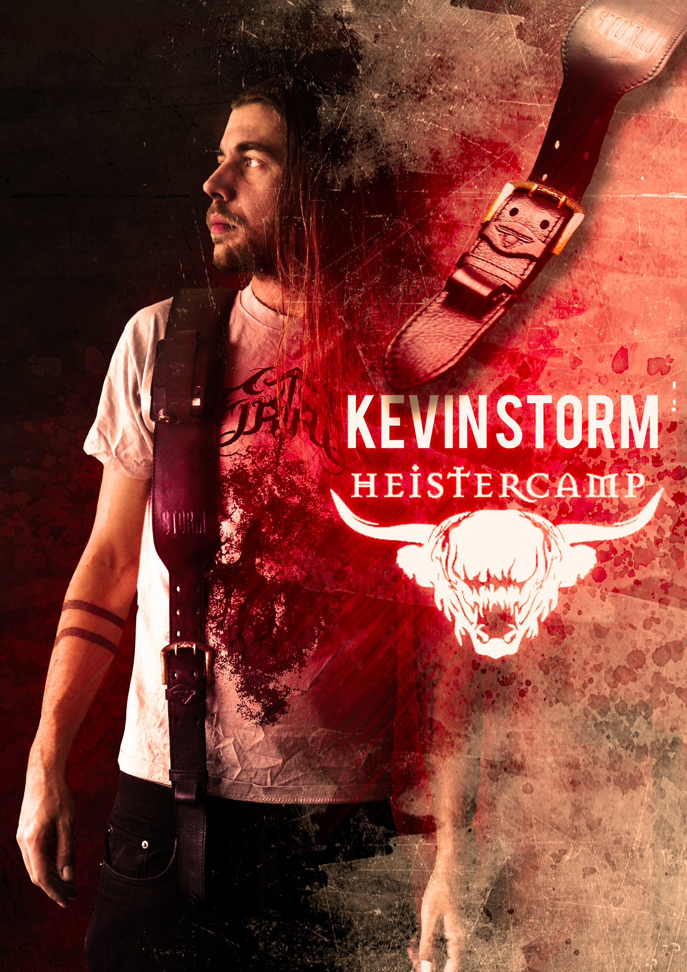 Heidevolk heistercamp guitar guitar strap metal rock design poster