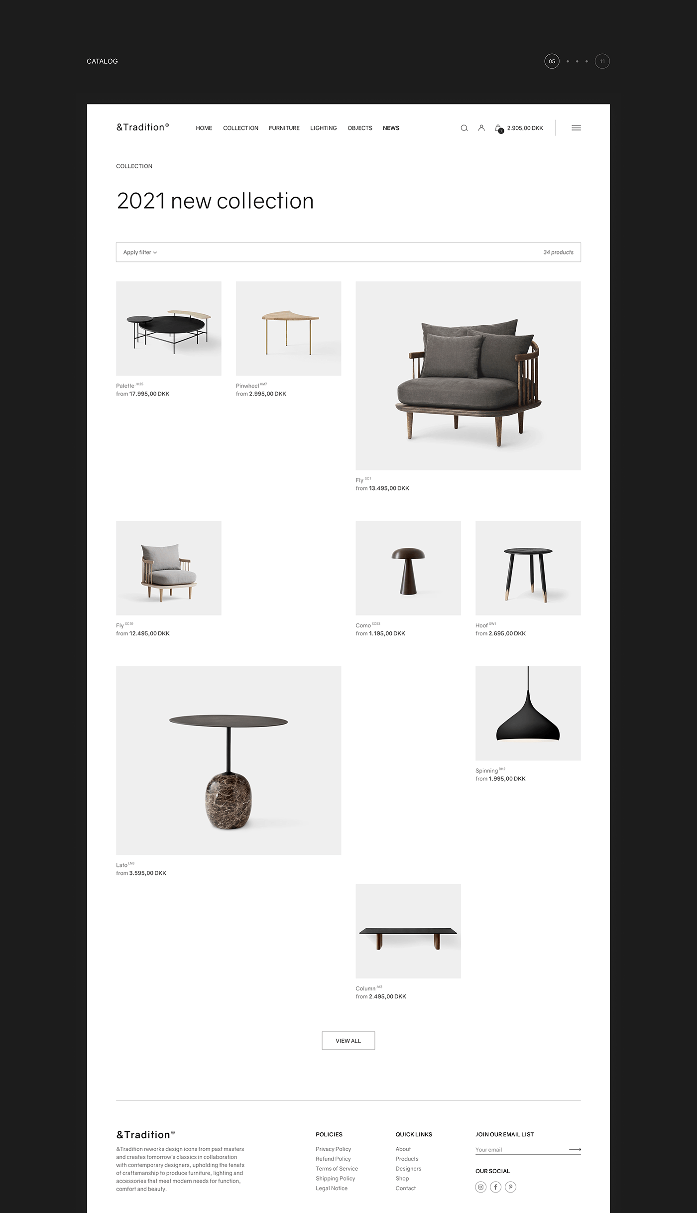 brand identity Ecommerce furniture Interior minimal modern shop store typography   Web Design 