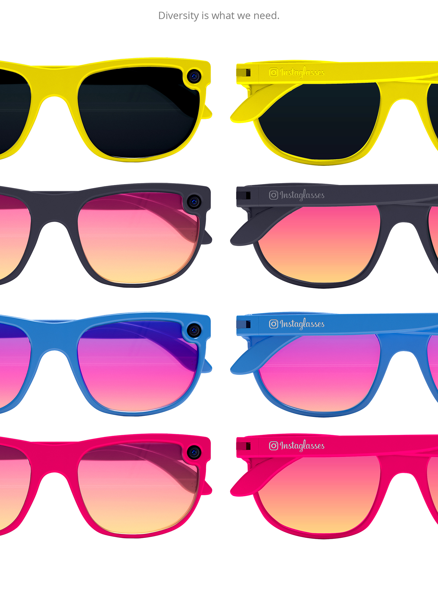 instaglasses product design  smartglasses Smart instagram design story glasses industrial design  spectacles