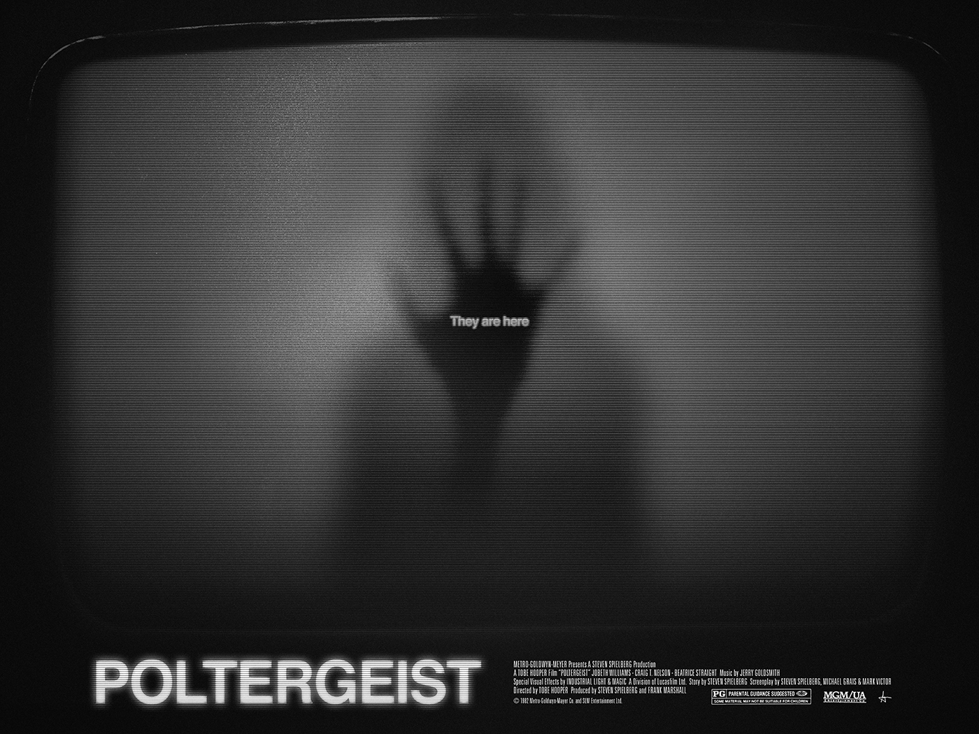 Adobe Portfolio poltergeist ghost indian tribes Classic horror steven spielberg movie poster poster film poster