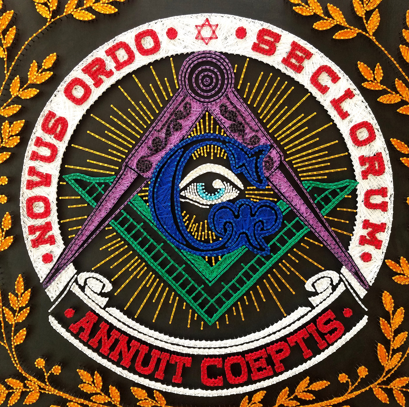 eye eye of providence freemason illuminati masonic masonic symbols pyramid string art triangle wall hanging