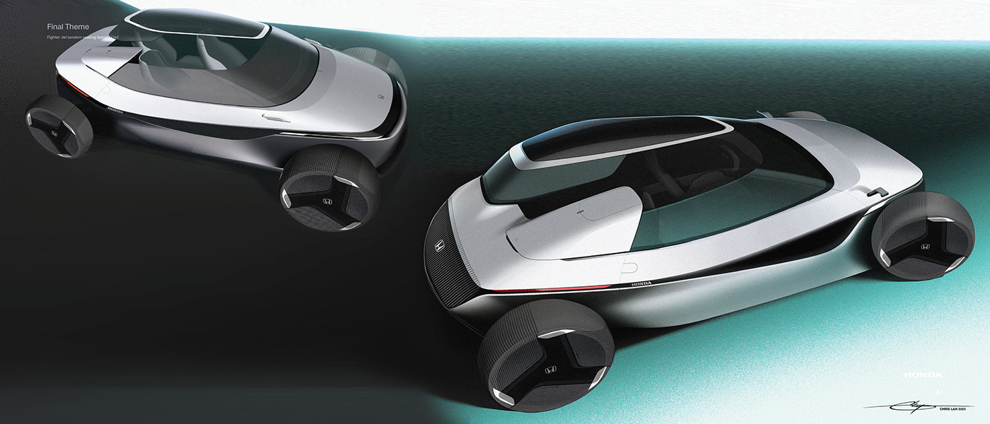 3D automotive   automotivedesign car cardesign Honda hondadesign Render sketch