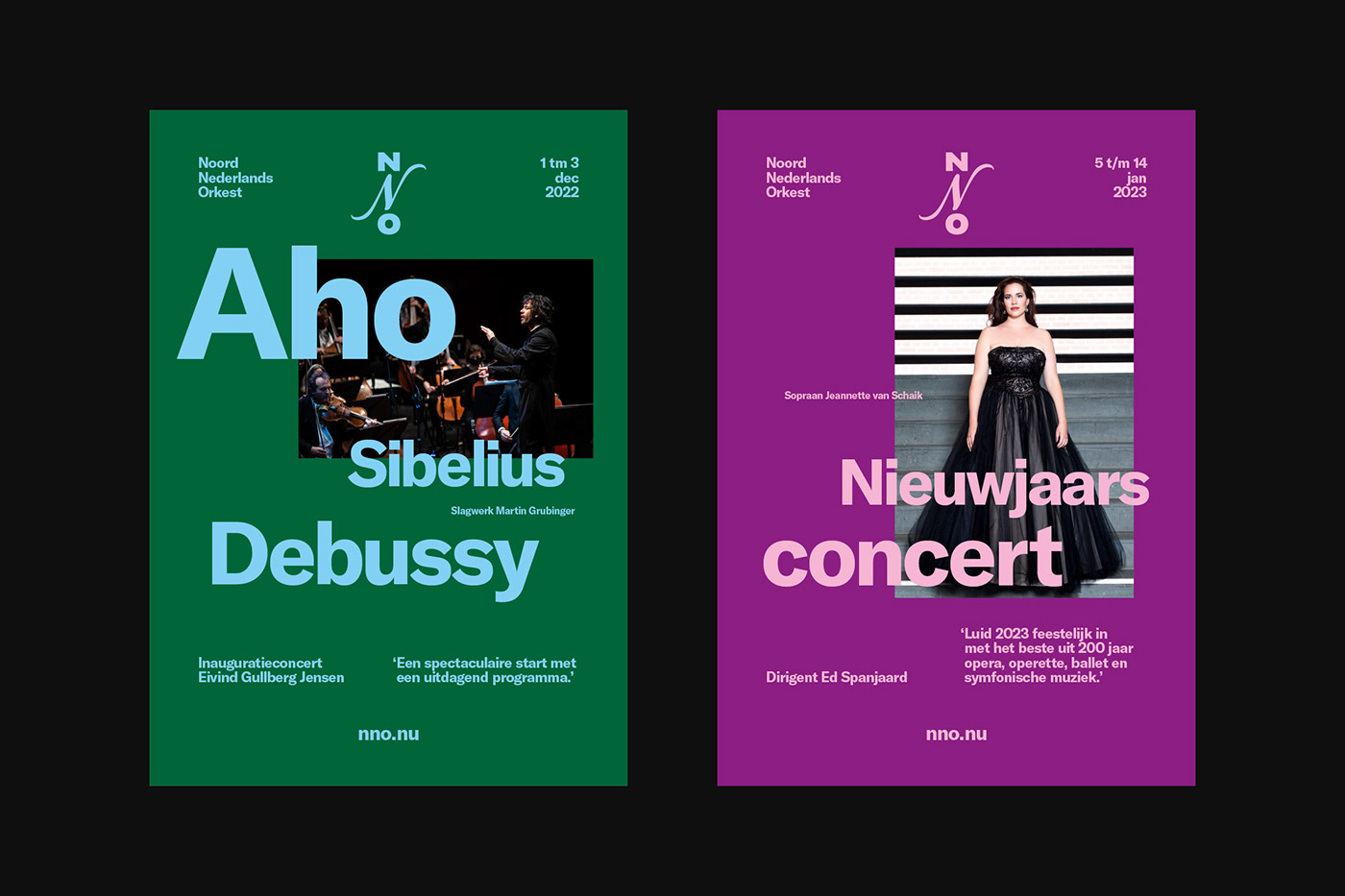 Adobe Portfolio Classical graphic design  music nno Noord Nederlands Orkest orchestra Poster Design Rudmer van Hulzen visual identity