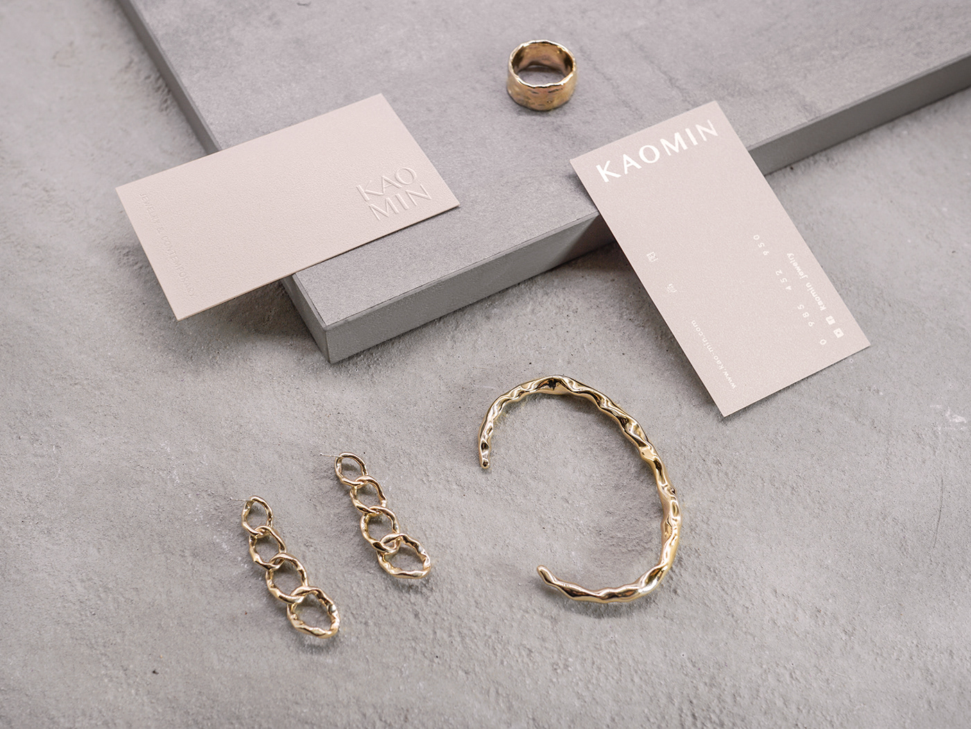 jewelry brand metal Fashion  Earring bracelet namecard business card branding  identity