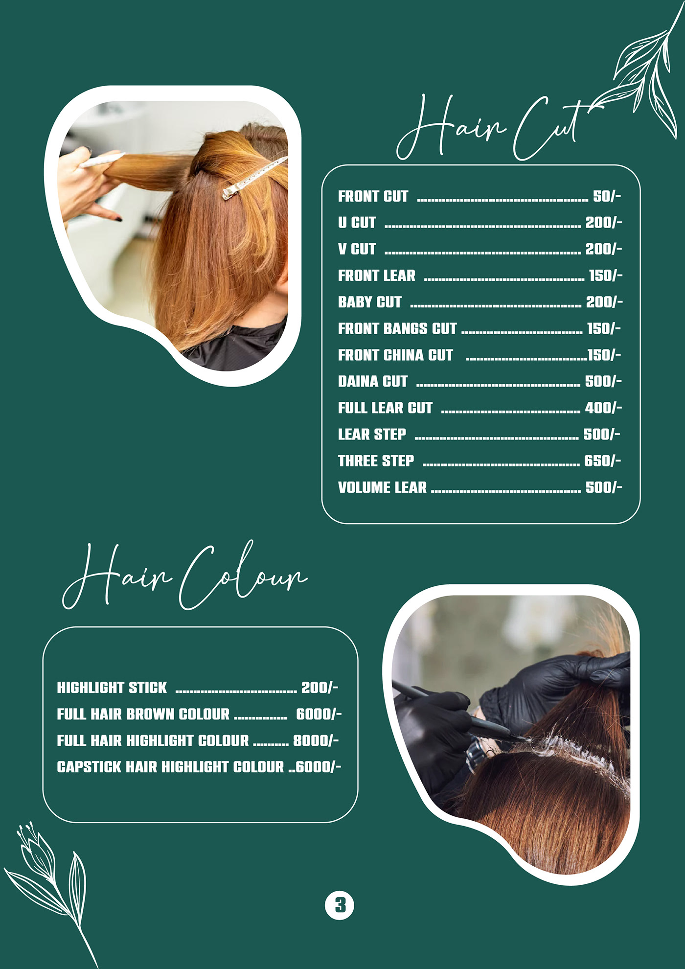 salon design beauty template Advertising  salon flyer design #salon book design #salon book menu Parlor Beauty Salon salon brochure