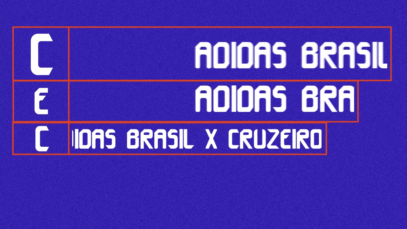 adidas Adidas Brasil cruzeiro Cruzeiro Esporte Clube editorial Esporte football futebol tipografia type